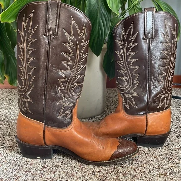 Women’s Vintage ACME Leather Cowboy Boots Size 8.5 - Picture 4 of 8